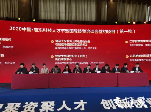 聚智聚资聚人才 启东科技人才节暨国际经贸洽谈会签约项目17个总投资193亿元